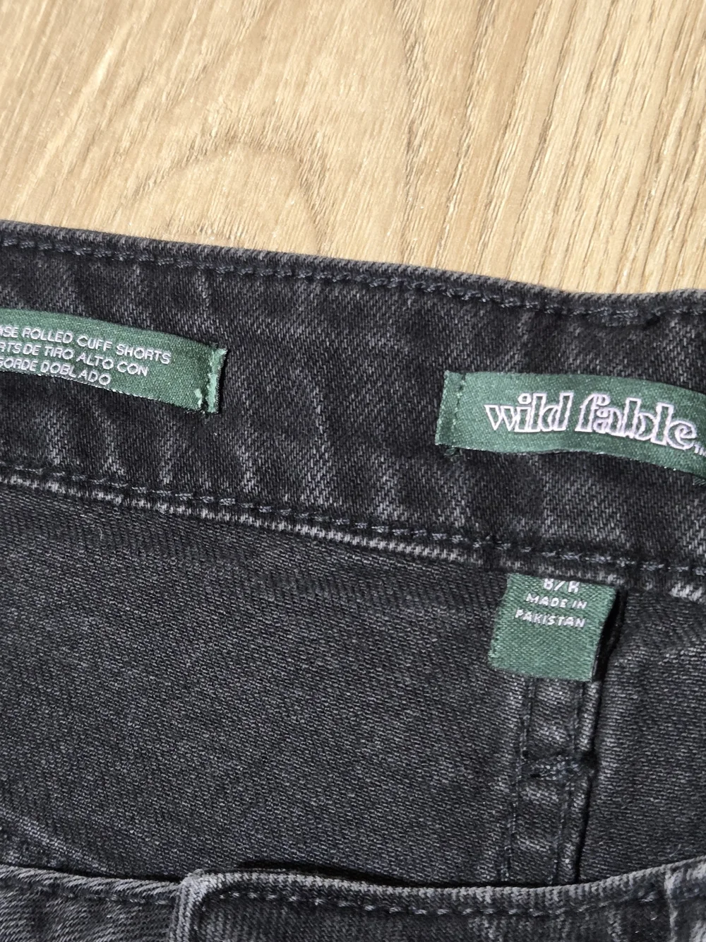 Black Denim Cutoff Shorts